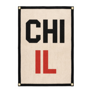 city flag wall decor – chicago, illinois