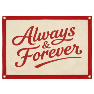 love & celebration flag wall decor – always & forever