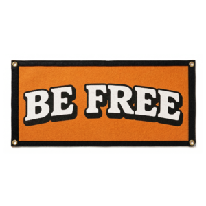 love & celebration flag wall decor – be free